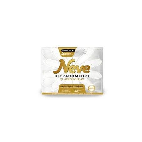 Papel higiênico neve ultracomfort folha quádrupla 20m c/12