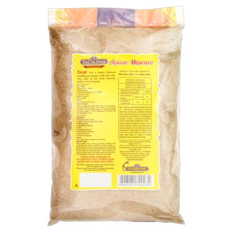 ACUCAR DA COLONIA MASCAVO 500G 360-3