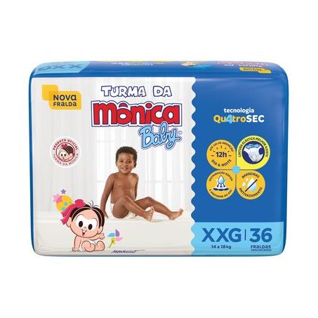 Fralda Turma Monica Baby Xxg C/36