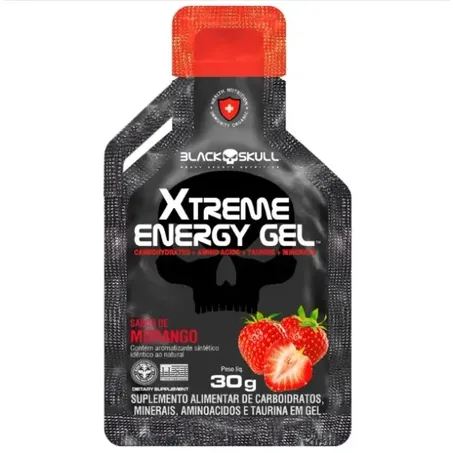 Xtreme Energy Black Skull 30g Gel Morango