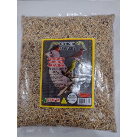 MISTURA CANARIO E COLEIRO 500G TOTONHO
