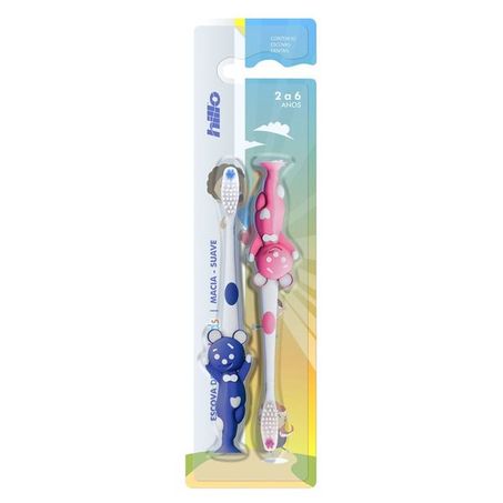 Escova dental hillo kids c/2un