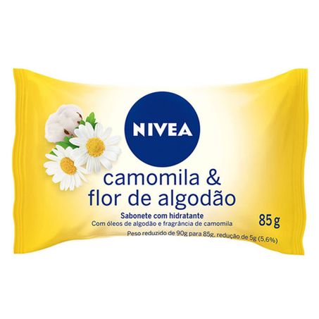 Sab nivea 85g camomila flor algodao