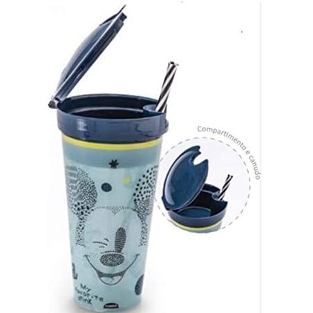 COPO 2 EM 1 PLASUTIL 540ML MICKEY BABY