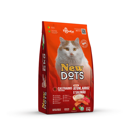 Racao New Dots Gatos Castrados 1kg 