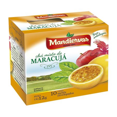 Chá Mandiervas Misto Maracujá Caixa 12g 
 