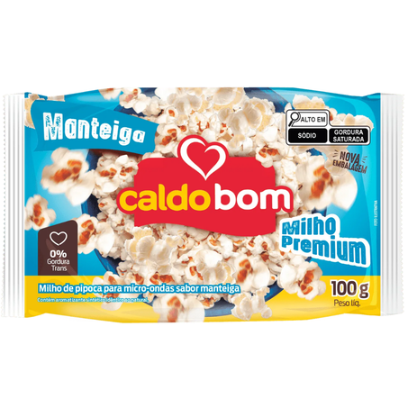 Pipoca micro caldo bom 100g manteiga
