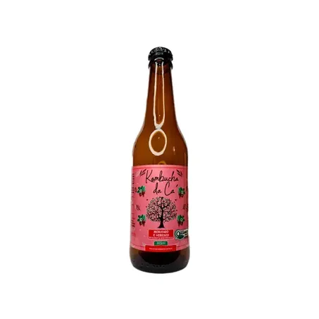 Bebida Kombucha Da Cá Morango com Hibisco 365ml