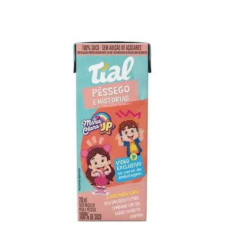 Suco Tíal Pêssego e Pera  Kids 100% 200ml