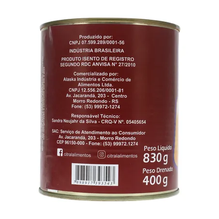 Pessego citral fatias 400g 360-24