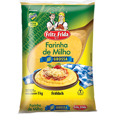 Farinha de milho fritz e frida 1kg grossa