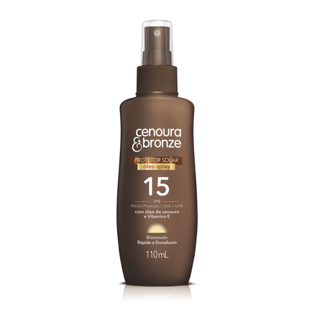 Óleo Bronzeador Cenoura  Bronze Spray Fator 15 110Ml