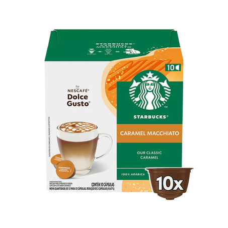 Cápsula Dolce Gusto Starbucks Caramel Macchiato Caixa 10 Unidades 