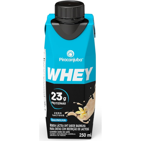 Bebida lactea whey 23g proteina pro force zero lactose 250ml baunilha