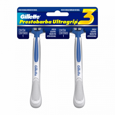 Aparelho prestobarba ultragrip 3 lâminas