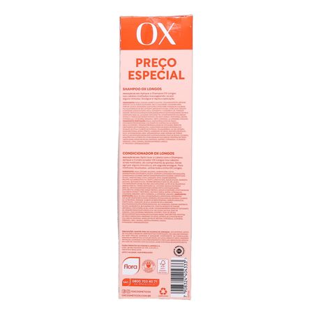 Kit Shampoo com 375Ml  Condicionador com 170Ml Ox Longos 360-1