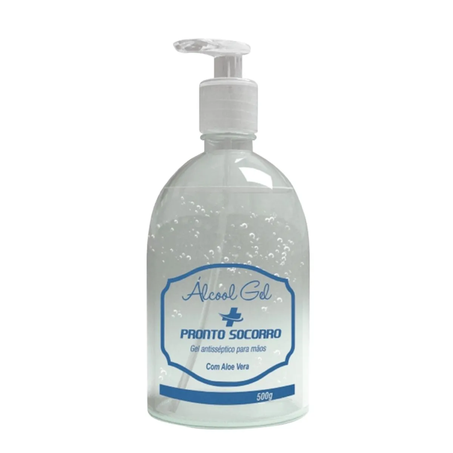 ÁLCOOL GEL PRONTO SOCORRO 70°INPM 500G PUMP