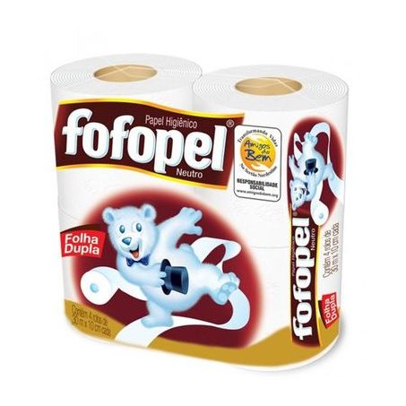 Papel Higiênico Fofopel Folha Dupla 30m C/4 Rolos 