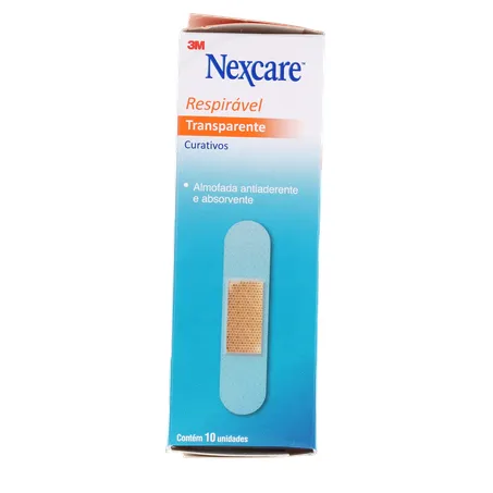Curativo nexcare transparente respirável caixa c-10unid 360-3