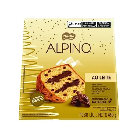 Panettone Nestlé Alpino Ao Leite Caixa 450g 
 