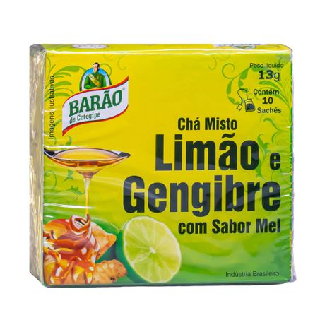CHÁ DE LIMÃO GENGIBRE E MEL 10G BARÃO 360-1