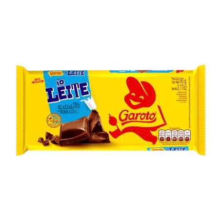 CHOCOLATE GAROTO BARRA AO LEITE 80G