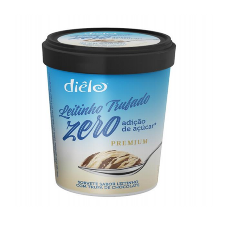 Sorvete leitinho trufado zero açúcar dielo 500ml