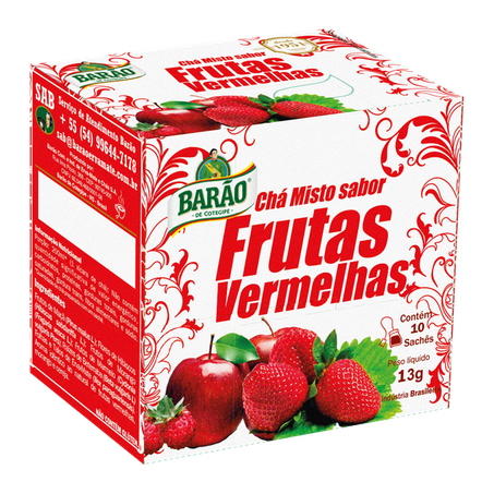 CHÁ BARÃO DE COTEGIPE MISTO FRUTAS VERMELHAS CAIXA C/10 SACHÊS