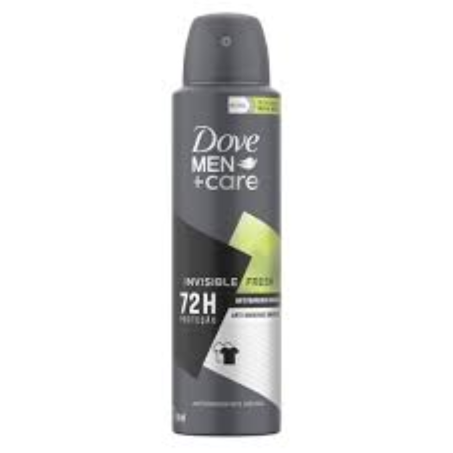 Desodorante aerosol dove masc 150ml invisible fresh