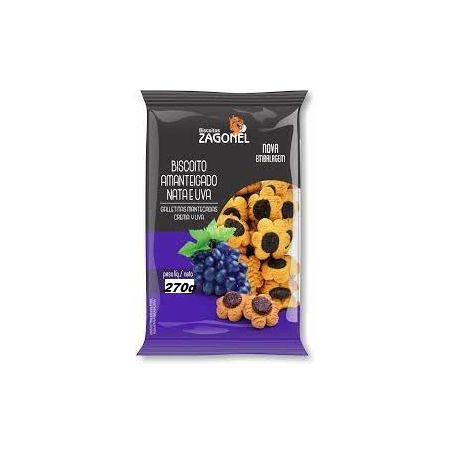 BISCOITO AMANT. NATA E UVA ZAGOMEL 270G
