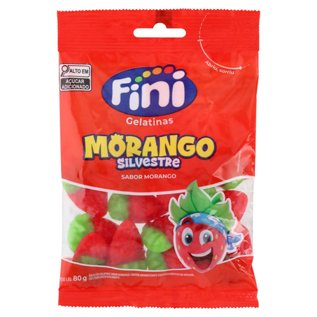 Bala Fini 80g - Gelatina - Morango Silvestre