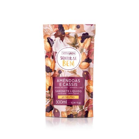 Sabonete liquido amendoas e cassis vini lady sentir-se bem refil 300ml
