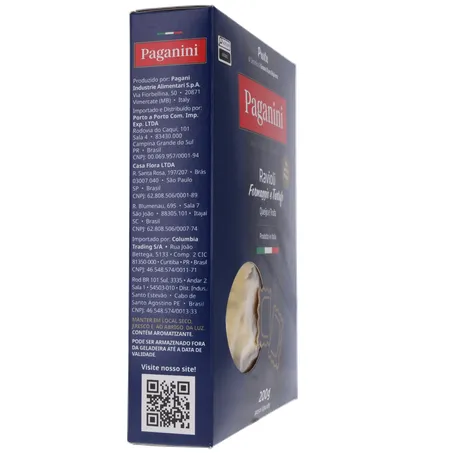 Massa Ravioli Paganini Queijo e Trufa Caixa 200gr 360-29