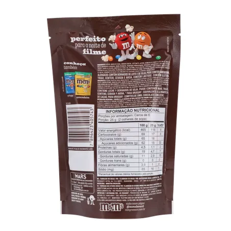 CHOC.M&MS 148G AO LEITE POUCH 360-18