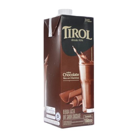 Bebida Láctea UHT Tirol Sabor Chocolate Caixa 1lt 360-55