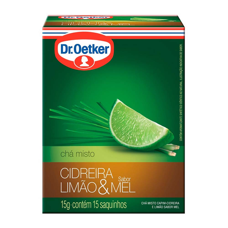 Chá Dr Oetker Cidreira Limão e Mel Embalagem 15G