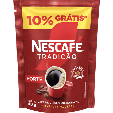 Café solúvel tradição nescafé sache l40p36g