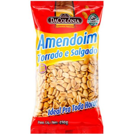 Amendoim dacolonia 450g salgado e torrado