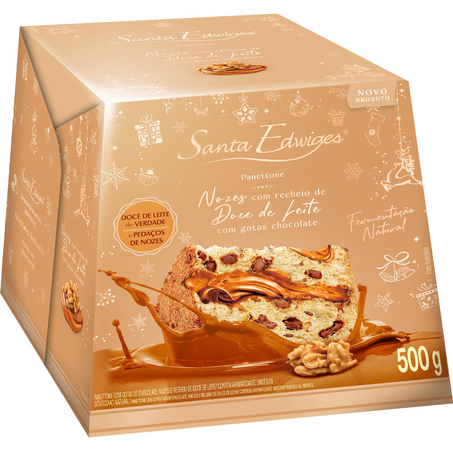 Panettone Santa Edwiges Nozes e Doce de Leite 500G