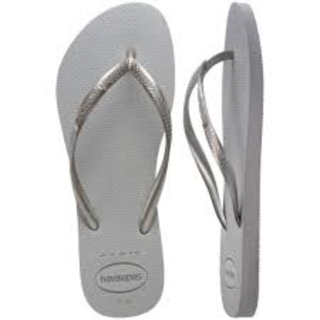 Sandalia havaianas slim gloss cinza gelo 35/36