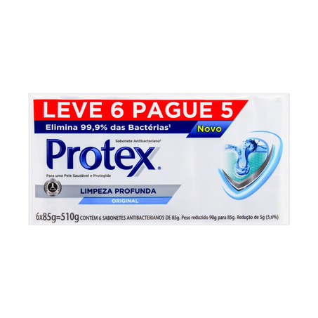Sabonete Protex Limpeza Profunda 90G Pacote com 6 Unidades