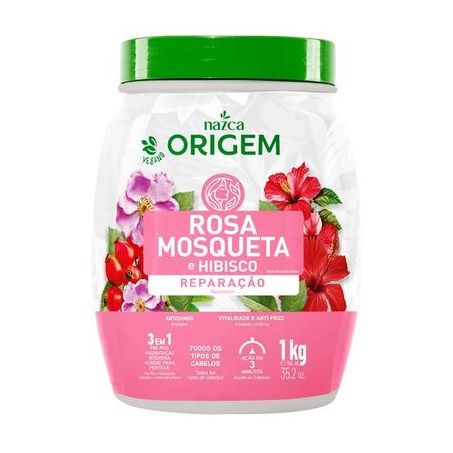 Creme para pentear nazca origem rosa mosqueta e hibisco 1kg