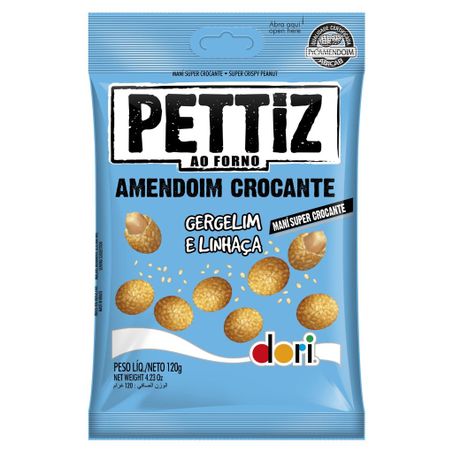 Amendoim Dori Pettiz Crocante Gergelim e Linhaça Pacote 120g 
 