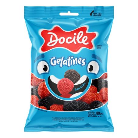 Bala gelatina docile amoras 80gr
