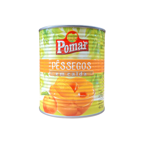 PÊSSEGO EM CALDA POMAR METADES LATA 425G