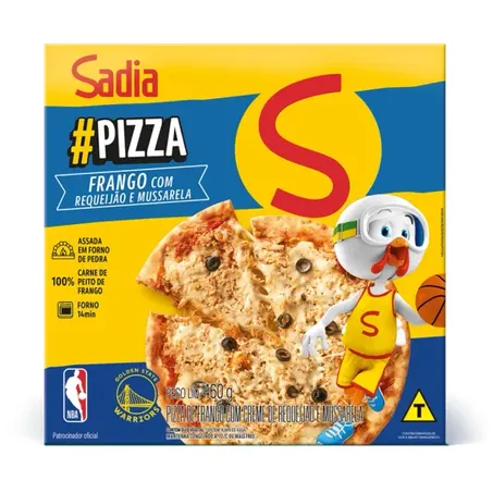 Pizza sadia frango catupiry e mussarela 460g