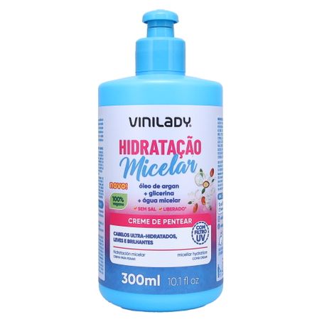 Creme de Pentear Vinilady Hidratação Micelar Frasco 300ml