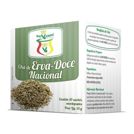 Cha rei verde erva doce 10sc