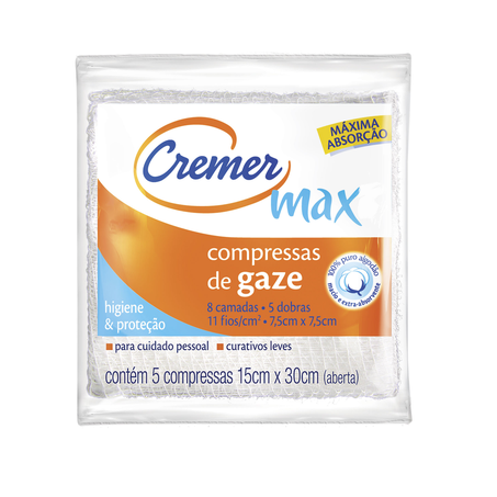 Compressa Cremer com 5 Unidades 7,5x7,5cm