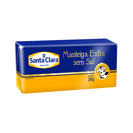 MANTEIGA SANTA CLARA SEM SAL 200G